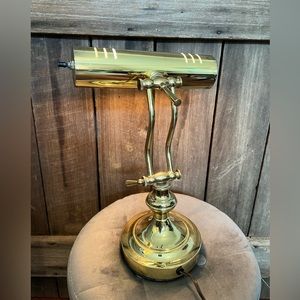 Retro Brass Bankers Lamp